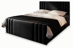 Boxspringbett KANES Schwarz - Textil - 140 x 98 x 214 cm