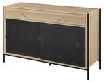 Meuble TV Tysnes Noir - Marron - Bois manufacturé - Métal - 40 x 75 x 120 cm