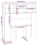 Kopfteil-Schrank 3013697 Dunkelbraun