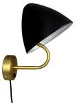 Wandlampe OULU Schwarz - Messing