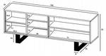 Tv-Lowboard APOLLO Schwarz - Eiche Wotan Dekor