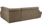 Ecksofa RATLO rechts Braun - Textil - Holz teilmassiv - 270 x 110 x 190 cm