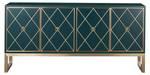 Buffet STILIG SB180 4D Vert - Bois manufacturé - Matière plastique - 180 x 86 x 40 cm