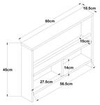 Étagère murale Piteå Blanc - Bois manufacturé - Métal - 11 x 45 x 60 cm