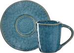 Espressotasse und Untertasse Matera Blau - Naturfaser - 2 x 2 x 1 cm