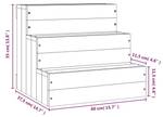 Haustiertreppe 822463 Grau - Holzwerkstoff - 37 x 35 x 40 cm