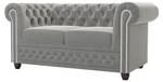 Sofa 2-Sitzer Karl Chesterfield Grau