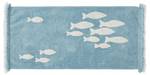 Tapis de bain 60x120cm Bleu - Textile - 60 x 2 x 120 cm