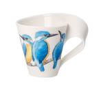 Kaffeebecher Eisvogel NewWave Caffé Blau - Weiß - Porzellan - 10 x 12 x 13 cm