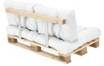 Palettensofa Elche 2-Sitzer Weiß - Holz teilmassiv - 80 x 66 x 120 cm