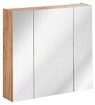 Armoires de toilette CAPRI MC80 3D Beige - Bois manufacturé - Matière plastique - 80 x 75 x 16 cm