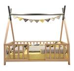 Hausbett Apache Montessori Braun - Massivholz - 199 x 191 x 100 cm