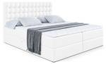 Boxspringbett - VIONE Hochglanz Weiß - Breite: 140 cm - H4