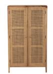 Armoire TSARA Beige - Bois massif - 80 x 140 x 40 cm