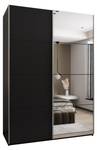 Armoire Lux 3 Noir - Argenté - Largeur : 170 cm