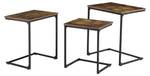 Lot de 3 Tables Tjörn Gigognes Marron - Bois manufacturé - 50 x 55 x 35 cm