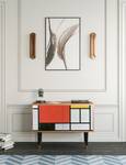 Sideboard S1 Walnuss Rot - Holzwerkstoff - 94 x 94 x 48 cm