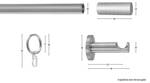 Gardinenstange Easy 1 lfg. Grau - Breite: 460 cm