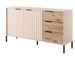 Commode RAVE 150 2D2SB Beige - Noir