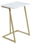 Lot de 2 tables basses gigognes Salem Imitation marbre blanc