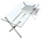 Bureau 3255 Blanc - Verre - 145 x 75 x 75 cm