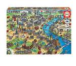 Puzzle London Karte Kleber inklusive
