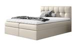 Boxspringbett RICKIE 180x200 CREME Cremeweiß