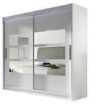 Kleiderschrank London III mit LED Weiß