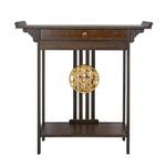 Table Console Dominus Marron - Bambou - 32 x 82 x 82 cm