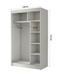 Kleiderschrank Schlafzimmer Keula Braun - Tiefe: 120 cm