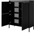 Sideboard Korfu Schwarz - 104 x 124 cm