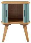 Beistelltisch Tysvær Beige - Blau - Bambus - 45 x 59 x 45 cm