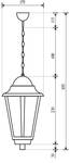 Lampe à suspension d'extérieur PARIS Blanc - Verre - Métal - 17 x 74 x 17 cm