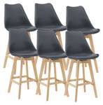 Lot de 6 Tabourets de Bar Lublin Gris