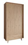 Kleiderschrank Ferido 2D1SZ Braun - Holzwerkstoff - 40 x 180 x 92 cm