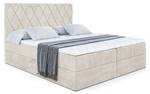 Boxspringbett LEPARO Ecru - Breite: 160 cm - H3