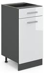 Meuble cuisine R-Line 34903 Anthracite - Blanc brillant