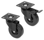 Rollen mit Montageplatte Black 4er-set 14 x 6 x 16 cm