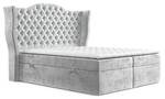 Boxspringbett Royal Silber - Breite: 140 cm