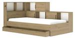 Lit junior 90x200 cm - ERWAN Beige - Bois manufacturé - 120 x 104 x 221 cm