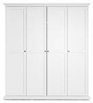 l' armoire Venedig Blanc - En partie en bois massif - 181 x 201 x 60 cm