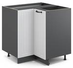 Eckschrank Fame-Line 46099 Anthrazit - Schneeweiß - Tiefe: 60 cm