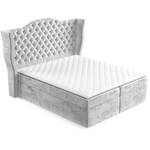 Boxspringbett Royal Silber - Breite: 140 cm