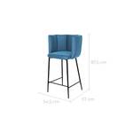 Tabouret de bar Rosy  (Lot de 2) Bleu