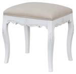 Hocker RIMINI WHITE P 1NOS Weiß - Massivholz - Holzart/Dekor - 45 x 49 x 35 cm