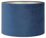 Lampenschirm Velours Petrol Blue - Ø35 Blau - Textil - 35 x 30 x 35 cm