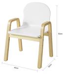 Kinderstühle KMB24-Wx2 Weiß - Holz teilmassiv - 40 x 53 x 32 cm