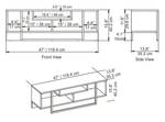 TV Lowboard Asal Schwarz - Eiche Antik Dekor - Eiche Dekor - Weiß