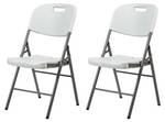 Chaises d'Extérieur Quiver (lot de 2) Blanc - Métal - Matière plastique - 50 x 88 x 45 cm