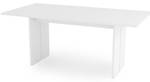 Table fixe Gabriele Blanc brillant Blanc - Bois manufacturé - 90 x 75 x 160 cm